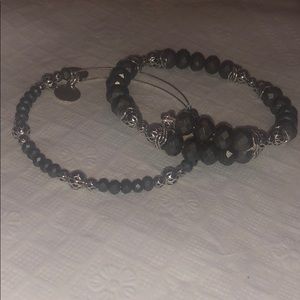 Alex and Ani 2 piece black and silver set